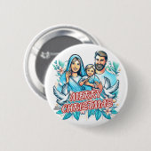 Frohe Weihnachten Button (Vorne & Hinten)