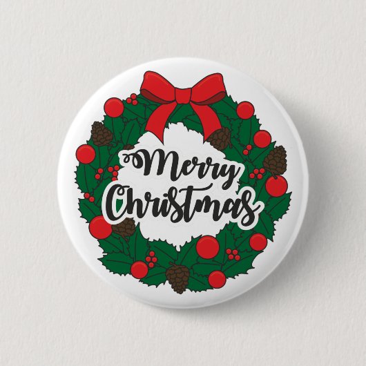 Frohe Weihnachten Button (Vorderseite)