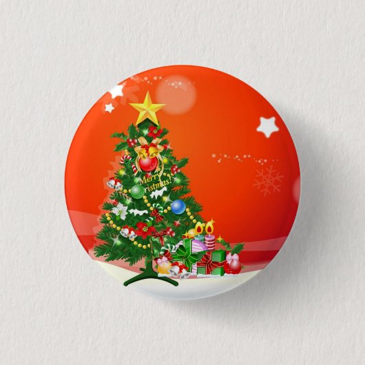 Frohe Weihnachten Button (Vorderseite)
