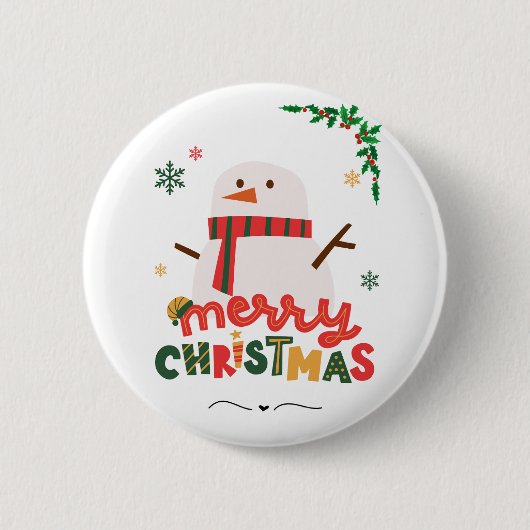 Frohe Weihnachten Button (Vorderseite)
