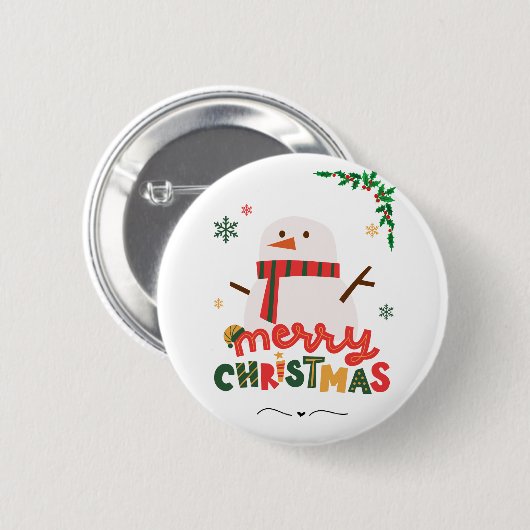 Frohe Weihnachten Button (Vorne & Hinten)