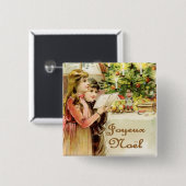 Frohe Weihnachten Button (Vorne & Hinten)