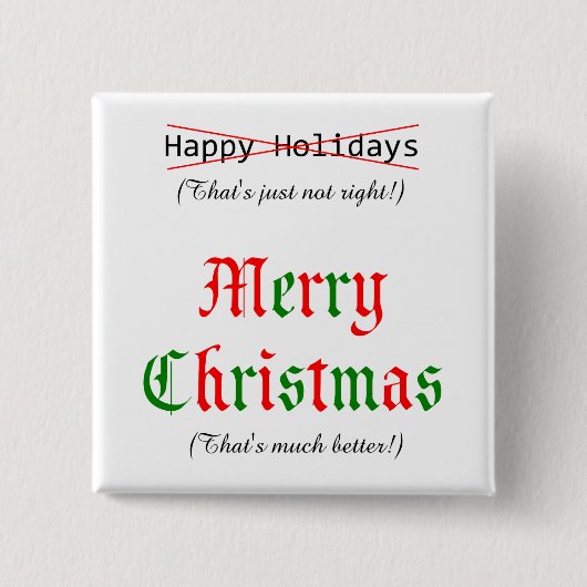 Frohe Weihnachten Button (Vorderseite)