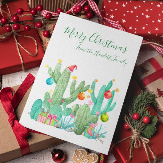 Frohe Weihnachten Cacti Wüste Kactus Southwest