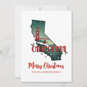 Frohe Weihnachten - California Staat Holiday Card (Vorderseite)
