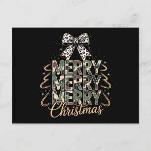 Frohe Weihnachten Camo Leopard Bogen Weihnachten F
