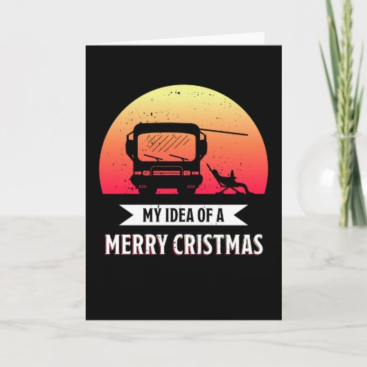 Frohe Weihnachten - Camper van RV Geschenk Karte (Vorderseite)