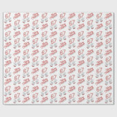 Frohe Weihnachten Candy Cane 6-7 Meme-Muster Geschenkpapier (Flach)