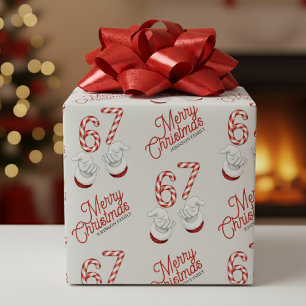 Frohe Weihnachten Candy Cane 6-7 Meme-Muster Geschenkpapier
