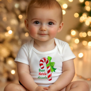 Frohe Weihnachten Candy Cane - Italienisches Frohe Baby Strampler
