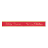 Frohe Weihnachten & Candy Stripe Ribbon Rot/Gold Ripsband (Vorderseite)