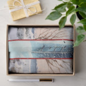 Frohe Weihnachten Cape Cod House Schneebaume Seidenpapier (Geschenk)