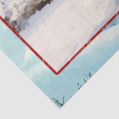 Frohe Weihnachten Cape Cod House Schneebaume Seidenpapier (Ausschnitt)