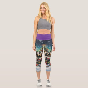 Frohe Weihnachten Capri Leggings