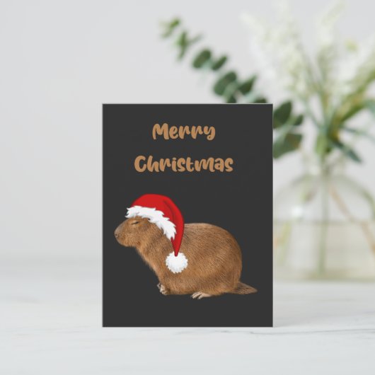 Frohe Weihnachten Capybara (Stehend Vorderseite)