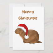 Frohe Weihnachten Capybara Einladung (Vorderseite)