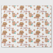 Frohe Weihnachten Capybara Geschenkpapier (Flach)