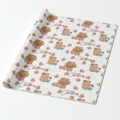 Frohe Weihnachten Capybara Geschenkpapier (Ungerollt)