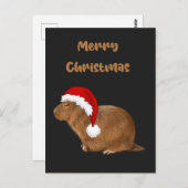 Frohe Weihnachten Capybara Postkarte (Vorne/Hinten)