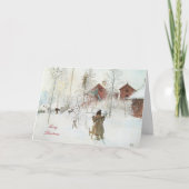 Frohe Weihnachten Carl Larsson Art (Vorderseite)