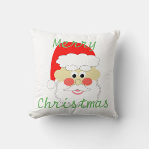 frohe weihnachten cartoon roter weihnachtsmann kissen