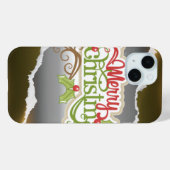 Frohe Weihnachten Case-Mate iPhone Hülle (Rückseite (Horizontal))