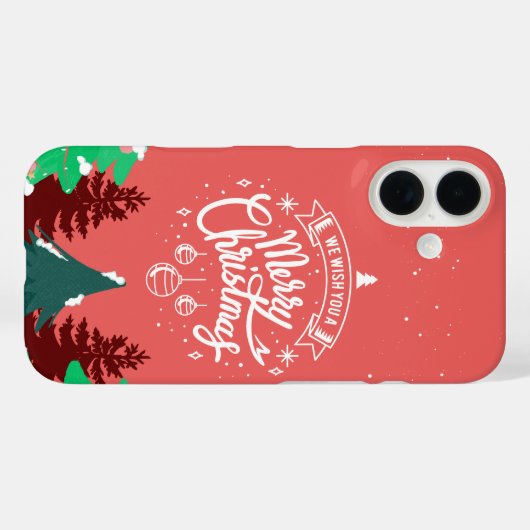 Frohe Weihnachten Case-Mate iPhone Hülle (Rückseite (Horizontal))