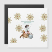 Frohe Weihnachten Cat Lovers Magnetkarte (Vorne/Hinten)