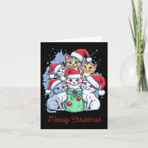 Frohe Weihnachten. Cats Meawy Christmas Karte