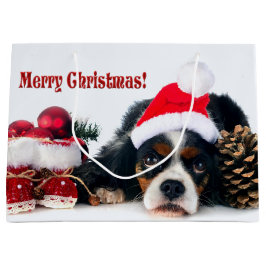 Frohe Weihnachten Cavalier König Charles Spaniel Große Geschenktüte
