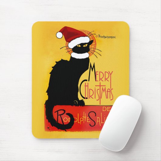 Frohe Weihnachten - Chat Noir Mousepad (Mit Mouse)