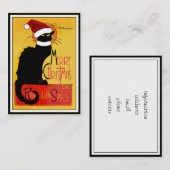 Frohe Weihnachten - Chat Noir Visitenkarte (Vorne/Hinten)