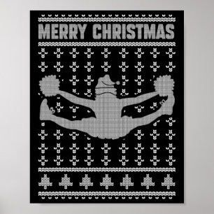 Frohe Weihnachten Cheerleading Mädchen Liebhaber H Poster