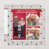 Frohe Weihnachten Chic Modernes Baummuster 3 Foto (Vorne/Hinten)