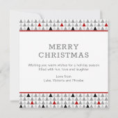 Frohe Weihnachten Chic Modernes Baummuster 3 Foto (Rückseite)