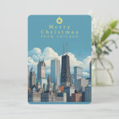 Frohe Weihnachten Chicago Foto Flat Holiday Card (Stehend Vorderseite)