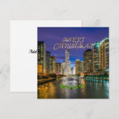 Frohe Weihnachten, Chicago River, VORLAGE (Vorne/Hinten)