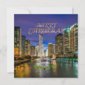 Frohe Weihnachten, Chicago River, VORLAGE (Vorderseite)