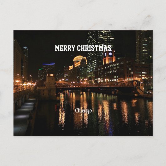 Frohe Weihnachten - Chicago Skyline (Vorderseite)