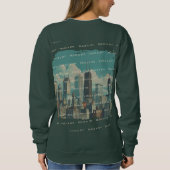 Frohe Weihnachten Chicago Skyline Holiday Sweatshirt (Rückseite)