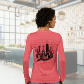Frohe Weihnachten Chicago Skyline Holiday T - Shir Tri-Blend Shirt
