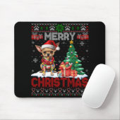Frohe Weihnachten Chihuahua Dog Lover Familie Ugly Mousepad (Mit Mouse)