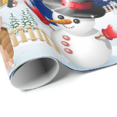 Frohe Weihnachten Chihuahua mit Frosty Geschenkpapier (Rolleneckpunkt)