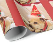 Frohe Weihnachten Chihuahua mit Party Hat Geschenkpapier (Rolleneckpunkt)
