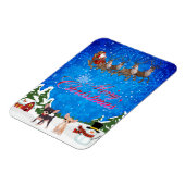 Frohe Weihnachten Chihuahua mit Santa Magnet (Linke Seite)