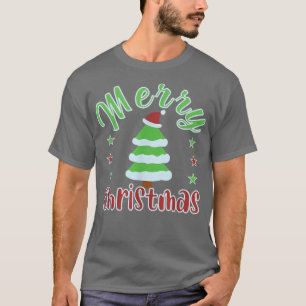 Frohe Weihnachten, Christbaum mit Schnee T-Shirt