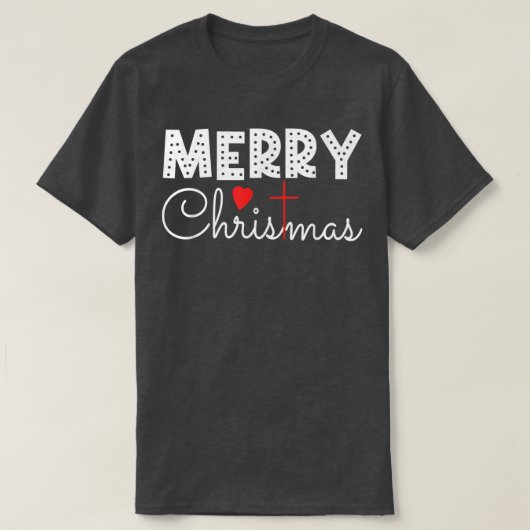 Frohe Weihnachten Christlich Happy Holidays Glaube T-Shirt (Design vorne)