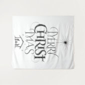 Frohe Weihnachten Christlich Jesus Christ Black Ch Wandteppich (Vorderseite (Horizontal))