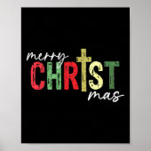 Frohe Weihnachten Christlich Jesus Cross Glaubensr Poster (Vorne)