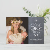 Frohe Weihnachten Christliche Chalkboard individue (Stehend Vorderseite)